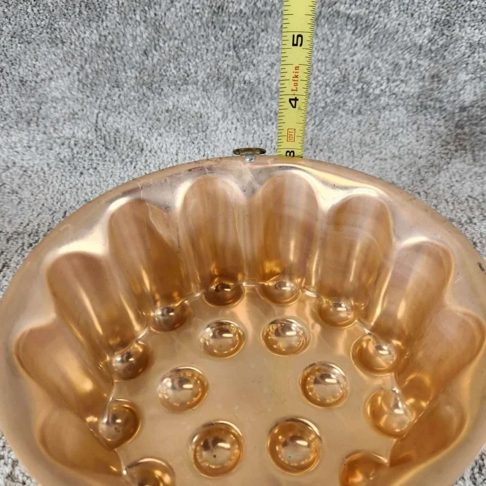 Decorative Molds Copper Heart Star Fluted Round Set of 4